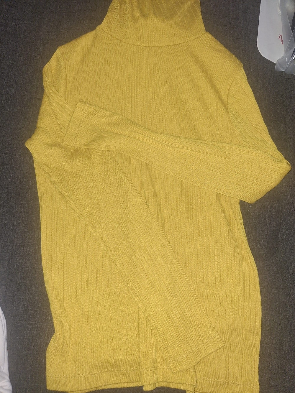 J. Crew Bright Yellow Ribbed Turtleneck Sweater